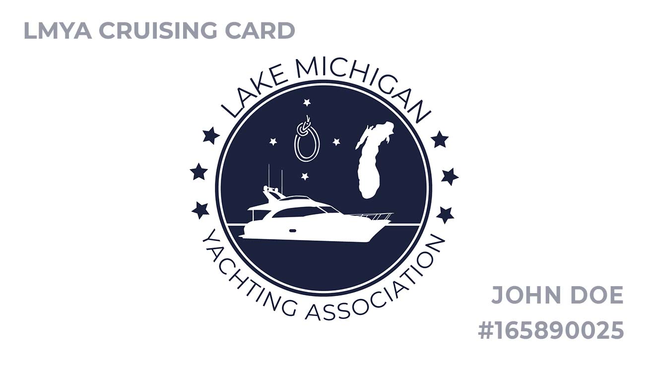 image of a sample Lake Michigan Yachting Association Crusing Card