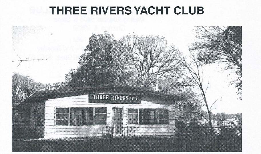 Three Rivers Yacht Club building in black and white