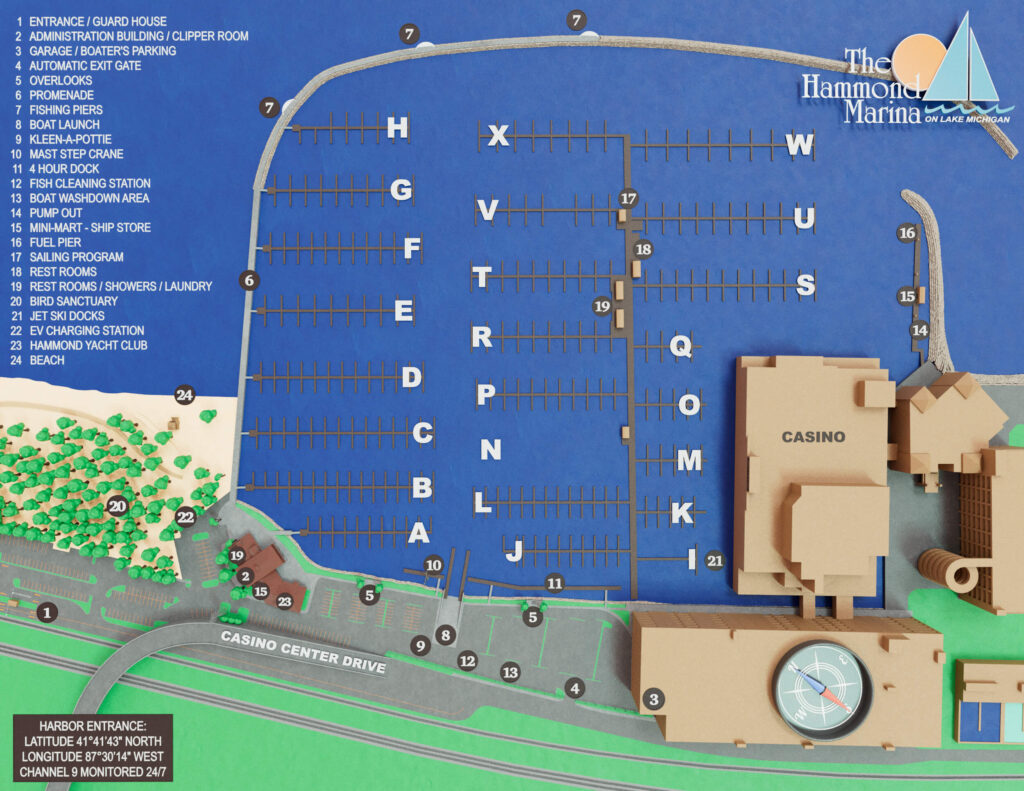 Hammond Marina map