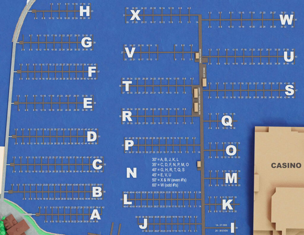 Hammond Marina slip map